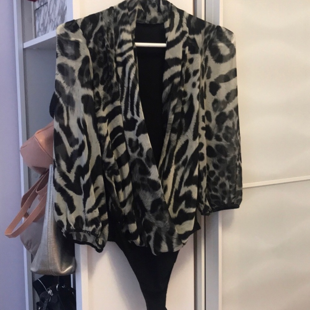 Leopard Print Bodysuit Size S